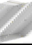 Mexen Lunar T right-hinged shower cabin 85 x 80 cm, transparent, gold - 834T-085-080-50-00-P