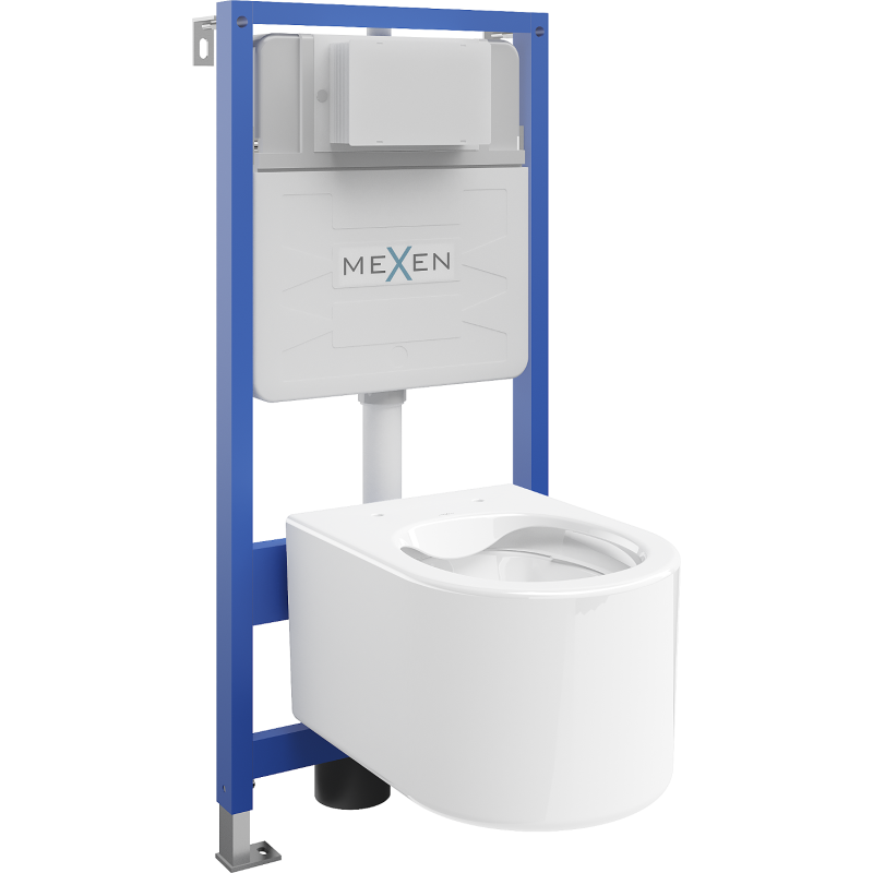 Mexen Sofia WC Concealed Frame Set Fenix Slim with WC Bowl, White Gloss - 6103354XX00