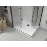 Mexen Lima Duo Folding Shower Cabin 80 x 70 cm, Transparent, Black + Flat Shower Tray - 856-080-070-70-02-4010B