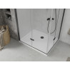 Mexen Lima Duo Folding Shower Cabin 80 x 70 cm, Transparent, Black + Flat Shower Tray - 856-080-070-70-02-4010B