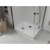 Mexen Lima Duo folding shower cubicle 80 x 70 cm, Transparent, Black + shower tray Flat - 856-080-070-70-02-4010B