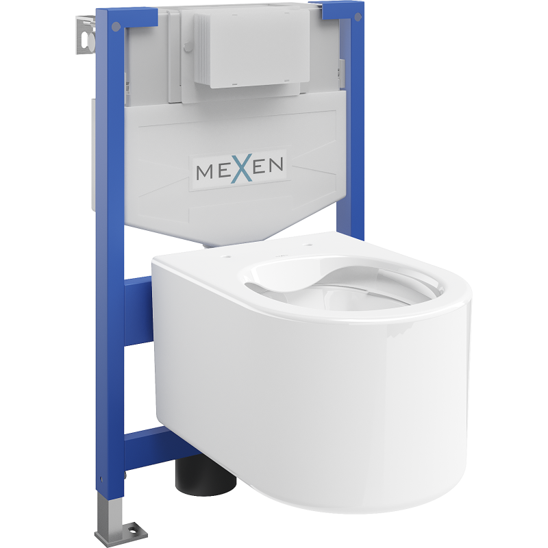 Mexen flush-mount Felix XS-F toilet frame and bowl set Sofia, White - 6803354XX00