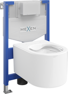 Mexen flush-mount Felix XS-F toilet frame and bowl set Sofia, White - 6803354XX00