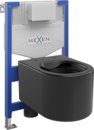 Mexen flush-mount Felix XS-F toilet frame and bowl set Sofia, Black matt - 6803354XX85