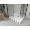 Mexen Lima Duo Folding Shower Cabin 90 x 80 cm, Transparent, Black + Flat Shower Tray - 856-090-080-70-02-4010B
