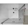 Mexen Lima Duo Folding Shower Cabin 90 x 80 cm, Transparent, Black + Flat Shower Tray - 856-090-080-70-02-4010B