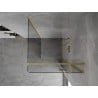 Mexen Mist H T Shower Enclosure Hinged Right 90 x 90 cm, Transparent, Brushed Gold - 8A5T-090-090-55-00-P