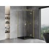 Mexen Mist H T Shower Enclosure Hinged Right 90 x 90 cm, Transparent, Brushed Gold - 8A5T-090-090-55-00-P