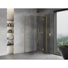 Mexen Mist H T Shower Enclosure Hinged Right 90 x 90 cm, Transparent, Brushed Gold - 8A5T-090-090-55-00-P
