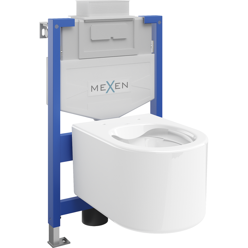 Mexen flush-mount Felix XS-U toilet frame and bowl set Sofia, White - 6853354XX00