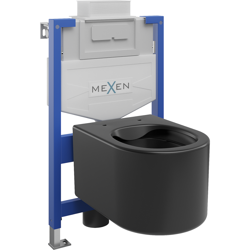 Mexen concealed WC set Fenix XS-U with WC bowl Sofia, black matte - 6853354XX85