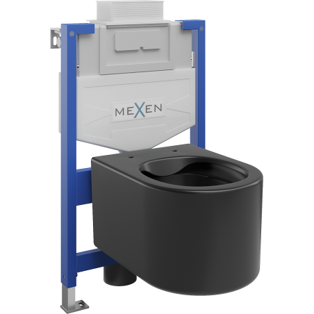 Mexen concealed WC set Fenix XS-U with WC bowl Sofia, black matte - 6853354XX85