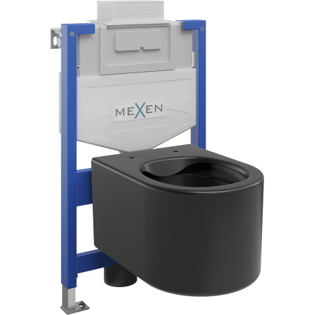 Mexen flush-mount Felix XS-U toilet frame and bowl set Sofia, Black matt - 6853354XX85