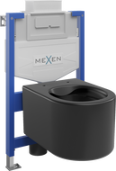 Mexen flush-mount Felix XS-U toilet frame and bowl set Sofia, Black matt - 6853354XX85