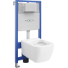 Mexen flush-mount Felix Slim toilet frame and bowl set Stella, White - 6103368XX00