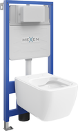 Mexen flush-mount Felix Slim toilet frame and bowl set Stella, White - 6103368XX00