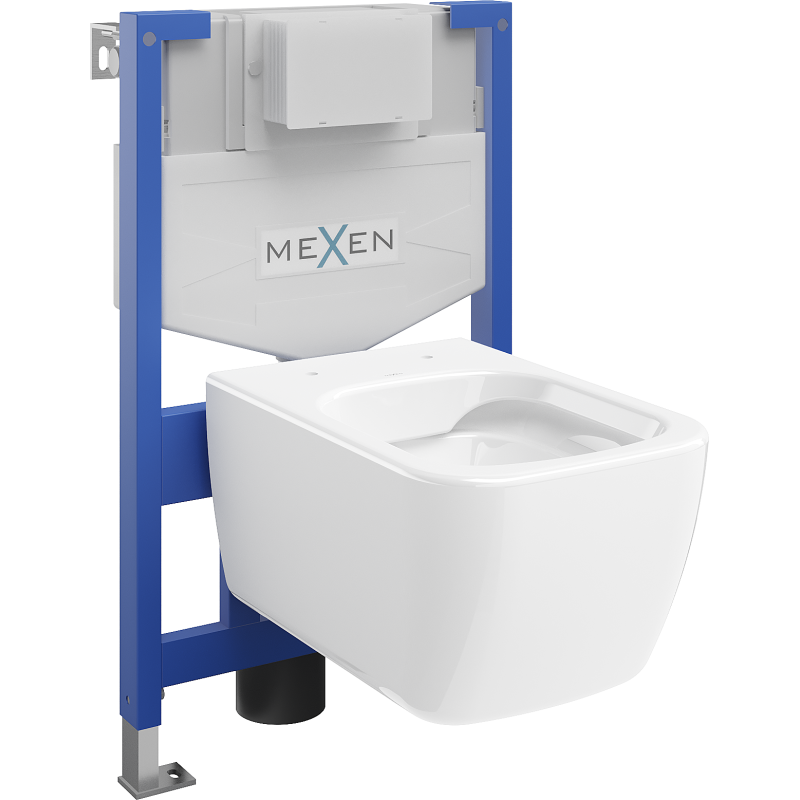 Mexen Fenix XS-F Concealed WC Frame Set with Stella Toilet Bowl, White Gloss - 6803368XX00