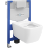 Mexen flush-mount Felix XS-F toilet frame and bowl set Stella, White - 6803368XX00