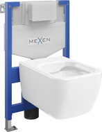 Mexen flush-mount Felix XS-F toilet frame and bowl set Stella, White - 6803368XX00