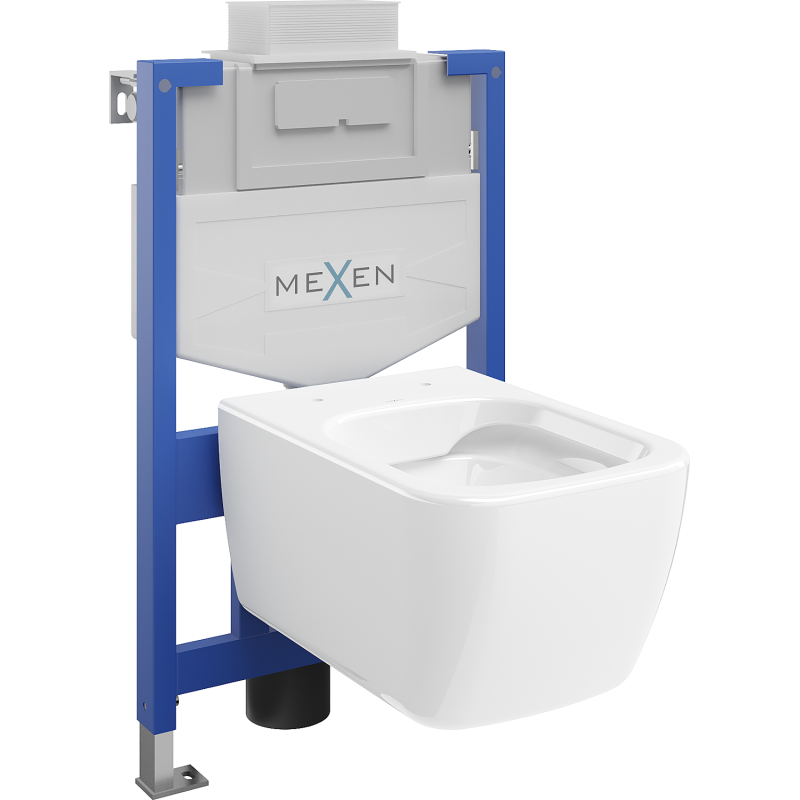 Mexen concealed toilet set Fenix XS-U with Stella toilet bowl, white gloss - 6853368XX00