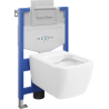 Mexen flush-mount Felix XS-U toilet frame and bowl set Stella, White - 6853368XX00