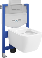 Mexen flush-mount Felix XS-U toilet frame and bowl set Stella, White - 6853368XX00