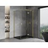 Mexen Mist-H T right-side hinged shower cabin 70 x 80 cm, transparent, brushed gold - 8A5T-070-080-55-00-P
