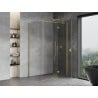 Mexen Mist-H T Right Hinged Shower Enclosure 75 x 80 cm, Transparent, Brushed Gold - 8A5T-075-080-55-00-P