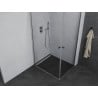 Mexen Pretoria Duo hinged shower cabin 90 x 80 cm, transparent, chrome - 852-090-080-02-00
