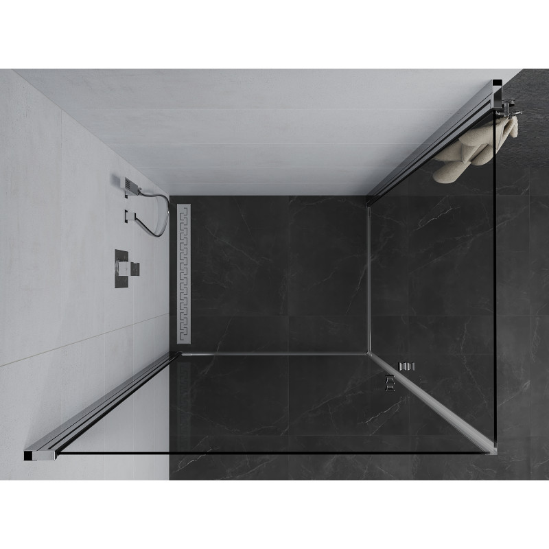 Mexen Pretoria Duo Pivot Shower Enclosure 90 x 80 cm, Transparent, Chrome - 852-090-080-02-00