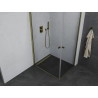 Mexen Pretoria Duo pivot shower cabin 80 x 70 cm, transparent, gold - 852-080-070-50-00-02