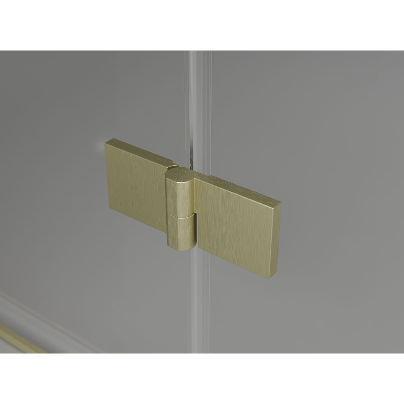 Mexen Lunar T left hinged shower enclosure 70 x 100 cm, transparent, brushed gold - 834T-070-100-55-00-L