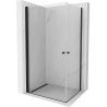 Mexen Pretoria Duo Hinged Shower Enclosure 90 x 80 cm, Transparent, Black - 852-090-080-70-00-02