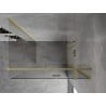 Mexen Mist H T Shower Enclosure Hinged Right 105 x 100 cm, Transparent, Brushed Gold - 8A5T-105-100-55-00-P