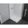 Mexen Pretoria Duo shower cabin with swing door 80 x 70 cm, transparent, chrome + Flat shower tray - 852-080-070-01-02-4010