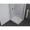 Mexen Pretoria Duo shower cabin with swing door 80 x 70 cm, transparent, chrome + Flat shower tray - 852-080-070-01-02-4010