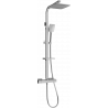 Mexen CQ62 surface-mounted shower set with rain shower and thermostatic faucet, brushed gun gray - 772506295-66