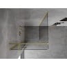 Mexen Mist H T left-hinged shower cabin 75 x 75 cm, transparent, brushed gold - 8A5T-075-075-55-00-L