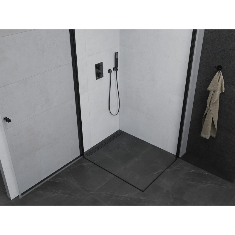 Mexen Pretoria Duo Swing Shower Cabin 100 x 90 cm, Transparent, Black - 852-100-090-70-00-02