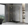 Mexen Mist-H T left-hand hinged shower cabin 95 x 80 cm, transparent, brushed gold - 8A5T-095-080-55-00-L