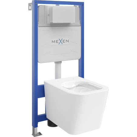Mexen Teo WC Concealed Frame Set Fenix Slim with WC Bowl, Glossy White - 6103385XX00