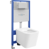Mexen Fenix Slim concealed WC set with Teo WC bowl, white gloss - 6103385XX00
