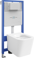 Mexen flush-mount Felix Slim toilet frame and bowl set Teo, White - 6103385XX00