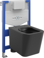 Mexen flush-mount Felix XS-F toilet frame and bowl set Teo, Black matt - 6803385XX85