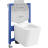 Mexen flush-mount Felix XS-U toilet frame and bowl set Teo, White - 6853385XX00