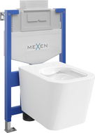 Mexen flush-mount Felix XS-U toilet frame and bowl set Teo, White - 6853385XX00