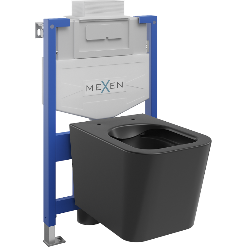 Mexen Teo WC Concealed Set Fenix XS-U with Toilet Bowl, Black Matte - 6853385XX85