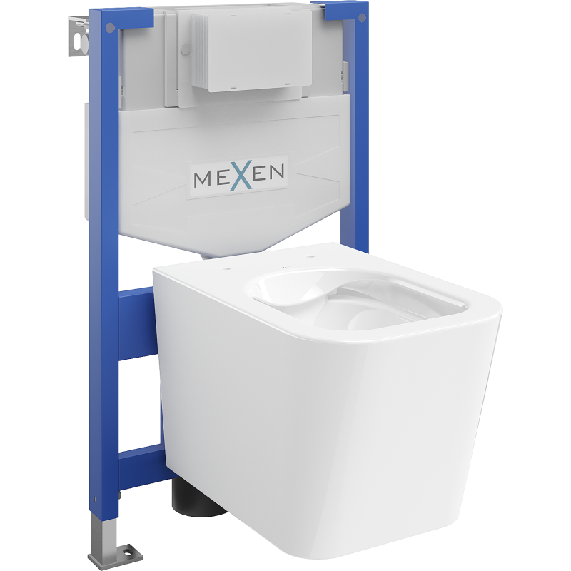 Mexen Teo WC Concealed Set Fenix XS-F with Toilet Bowl, White Gloss - 6803385XX00