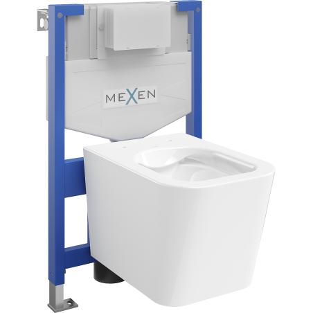 Mexen flush-mount Felix XS-F toilet frame and bowl set Teo, White - 6803385XX00