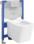 Mexen flush-mount Felix XS-F toilet frame and bowl set Teo, White - 6803385XX00